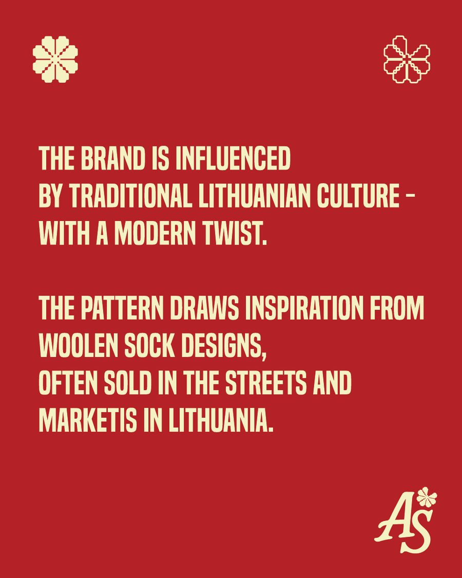 Slide about Lithuanian sock design influence