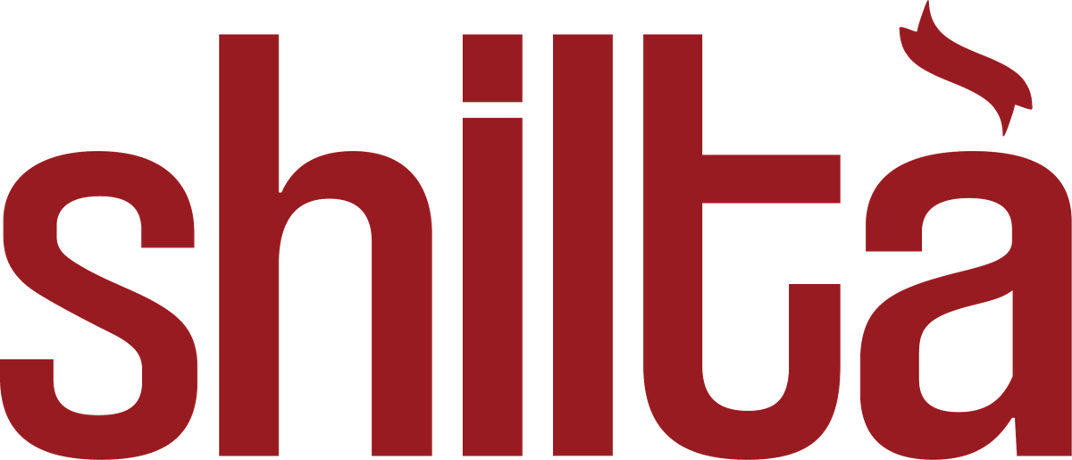 Shiltà wordmark in burgundy